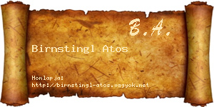 Birnstingl Atos névjegykártya
